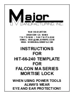 Preview for 1 page of Major Manufacturing FALCON MA Series Instructions Manual