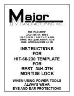 Preview for 1 page of Major Manufacturing HIT-66-230 Instructions Manual