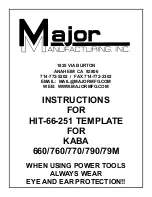 Major Manufacturing HIT-66-251 Instructions Manual preview