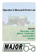 Предварительный просмотр 1 страницы Major 1150 Slurry Vac Operator'S Manual & Parts List