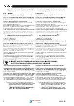 Предварительный просмотр 6 страницы Major 400BL Safety Instruction For Use And Maintenance