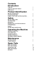 Preview for 3 page of Major 601SL Operator'S Manual & Parts List