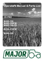 Предварительный просмотр 1 страницы Major CS PRO MJ65-150 Operator'S Manual & Parts List