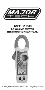 Предварительный просмотр 1 страницы Major MT 730 Instruction Manual