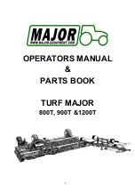 Preview for 1 page of Major TURF MAJOR 800T Operator'S Manual / Parts Book