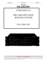 Majorcom: PA COM 13X5 User Manual preview