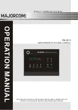 Majorcom: RM-4012 Operation Manual preview