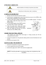 Preview for 14 page of MAKINEX GEN-32P Operator'S Manual