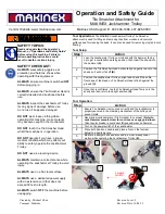 MAKINEX Jackhammer Trolley Operation And Safety Manual предпросмотр