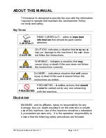 Preview for 3 page of MAKINEX JHT Operator'S Manual