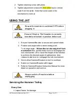 Preview for 13 page of MAKINEX JHT Operator'S Manual