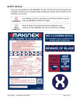 Preview for 6 page of MAKINEX VS-125-US Operator'S Manual