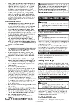 Предварительный просмотр 7 страницы Makita 0088381090315 Instruction Manual