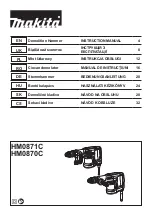 Preview for 1 page of Makita 0088381605311 Instruction Manual