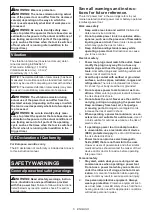 Предварительный просмотр 5 страницы Makita 0088381748926 Instruction Manual