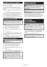 Предварительный просмотр 11 страницы Makita 0088381748926 Instruction Manual