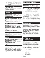 Preview for 8 page of Makita 0088381819442 Instruction Manual