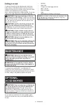 Preview for 9 page of Makita 0088381826136 Instruction Manual