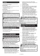 Preview for 6 page of Makita 0088381840538 Instruction Manual