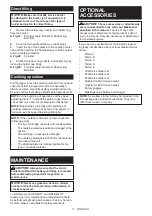 Preview for 11 page of Makita 0088381850001 Instruction Manual