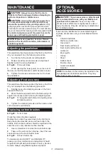 Preview for 11 page of Makita 0088381854733 Instruction Manual