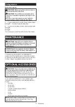 Preview for 11 page of Makita 0088381872874 Instruction Manual