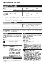 Preview for 47 page of Makita 0088381876247 Instruction Manual