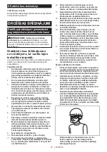 Предварительный просмотр 47 страницы Makita 0088381897525 Instruction Manual