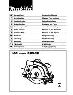 Preview for 1 page of Makita 165 mm 5604R Instruction Manual