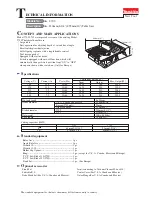 Preview for 1 page of Makita 2702 Technical Information