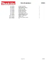 Preview for 3 page of Makita 3612C Parts Breakdown