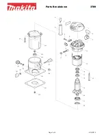 Makita 3709 Parts Breakdown предпросмотр