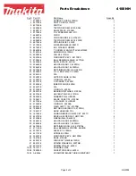 Предварительный просмотр 2 страницы Makita 4100NH Parts Breakdown