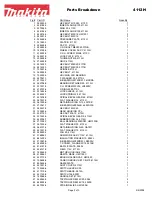 Предварительный просмотр 2 страницы Makita 4112H Parts Breakdown