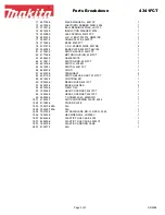 Предварительный просмотр 3 страницы Makita 4341FCT Parts Breakdown