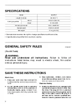 Предварительный просмотр 2 страницы Makita 4350FCT/1 Instruction Manual