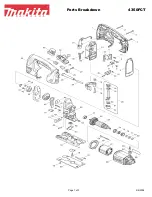 Предварительный просмотр 1 страницы Makita 4350FCT Parts Breakdown