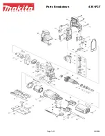 Makita 4351FCT Parts Breakdown preview