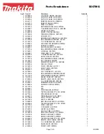 Предварительный просмотр 2 страницы Makita 5007MG Parts Breakdown