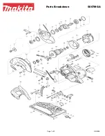 Makita 5007MGA Parts Breakdown предпросмотр