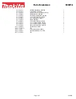 Предварительный просмотр 3 страницы Makita 5008FA Parts Breakdown