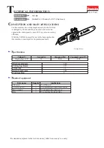 Preview for 1 page of Makita 5014B Technical Information