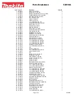 Предварительный просмотр 2 страницы Makita 5201NA Parts Breakdown