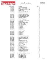 Предварительный просмотр 2 страницы Makita 5277NB Parts Breakdown