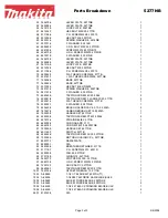 Preview for 3 page of Makita 5277NB Parts Breakdown