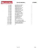 Preview for 3 page of Makita 5740NB Parts Breakdown