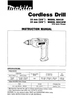 Preview for 1 page of Makita 6041DW Instruction Manual