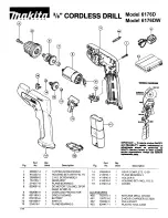 Preview for 1 page of Makita 6176D Parts List
