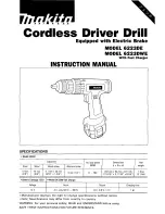 Preview for 1 page of Makita 6223DE Instruction Manual