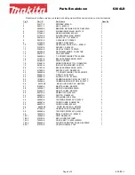 Предварительный просмотр 2 страницы Makita 6304L Parts Breakdown